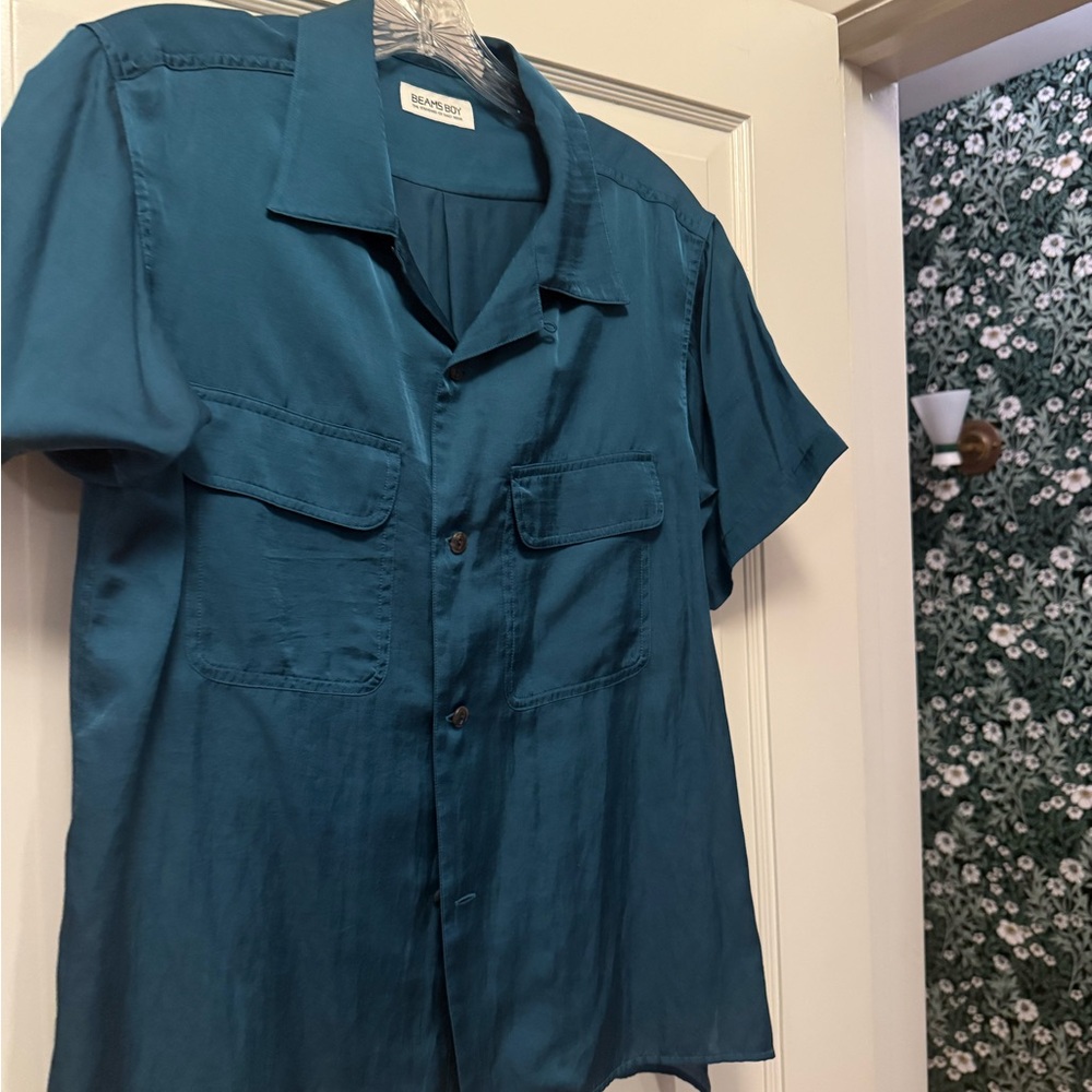 Beams Boy (women’s Japanese line) Teal Button-Up Shirt